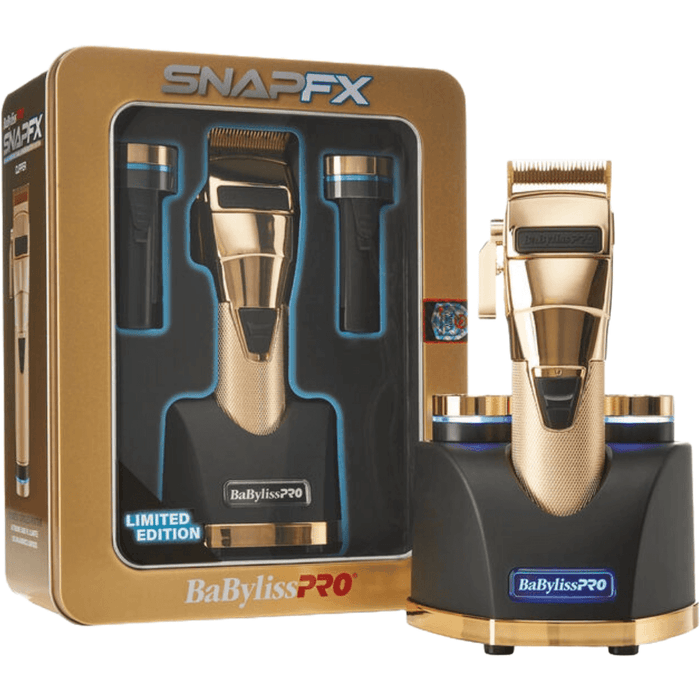 Babylisspro Limited Edition Gold Snapfx Clipper With Snap In/Out Dual Lithium Battery System #Fx890Gi