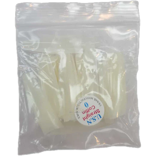 iNAIL SUPPLY - iNAIL SUPPLY - #00 USN Straight Coffin Tips 10/pack