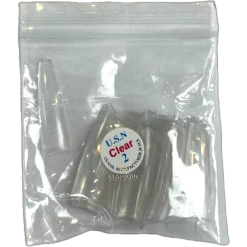 Inail Supply - #02 Usn Tips Coffin - Clear 10/Pack