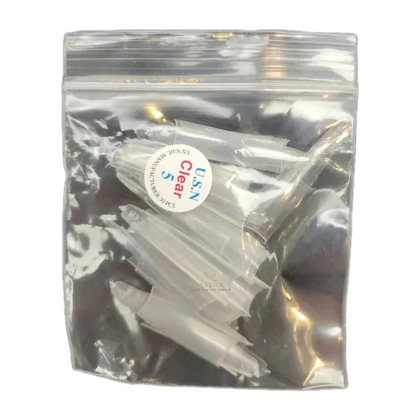 Inail Supply - #05 Usn Tips Coffin - Clear 10/Pack