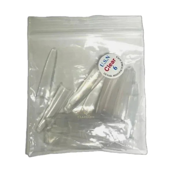 Inail Supply - #06 Usn Tips Coffin - Clear 10/Pack