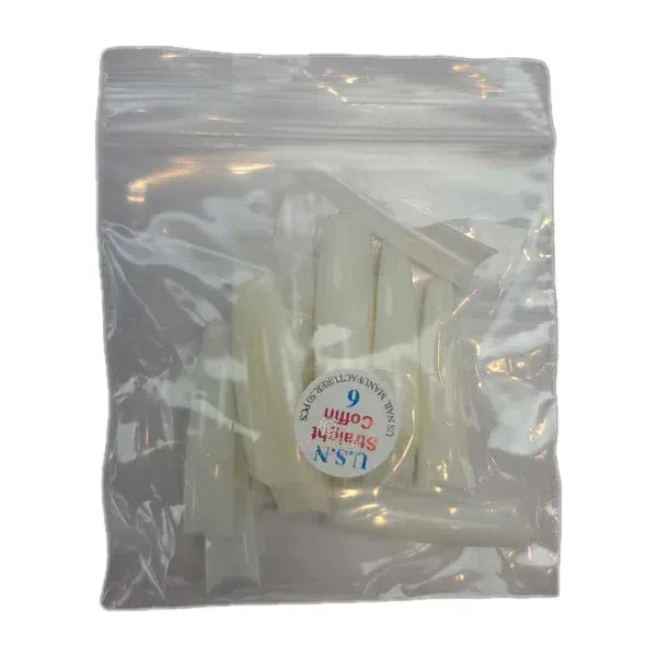 Inail Supply - #06 Usn Tips Coffin - Natural 10/Pack