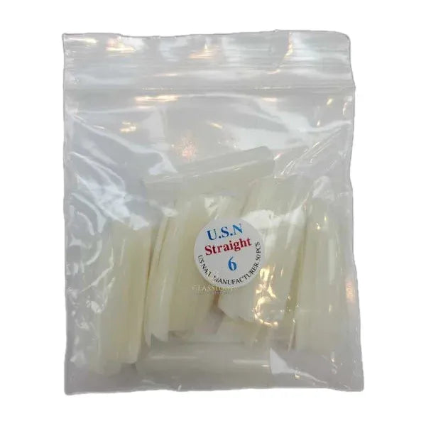 Inail Supply - #06 Usn Tips Straight - Natural 10/Pack