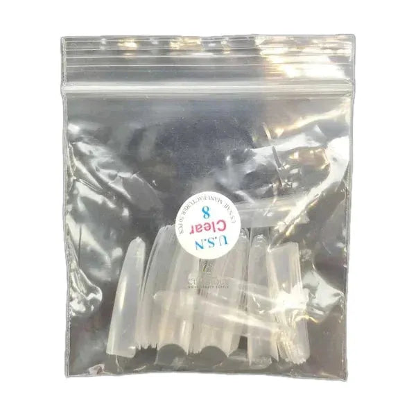 Inail Supply - #08 Usn Tips Coffin - Clear 10/Pack