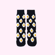 Medusa's Makeup Black Fried Egg Socks