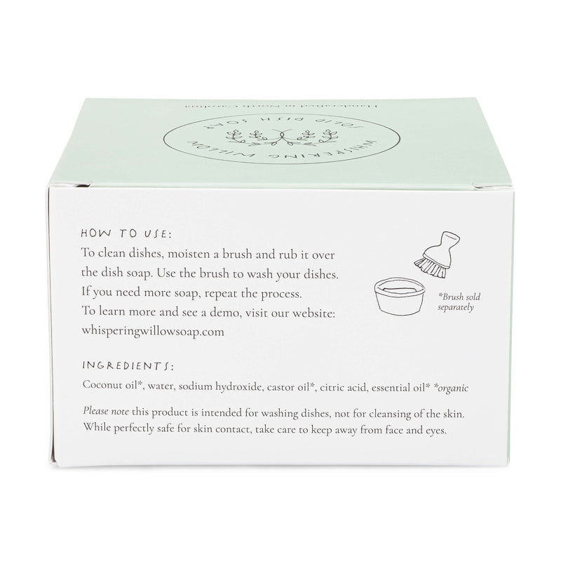 Whispering Willow Lavender Solid Dish Soap in a Ramekin Dish Soap