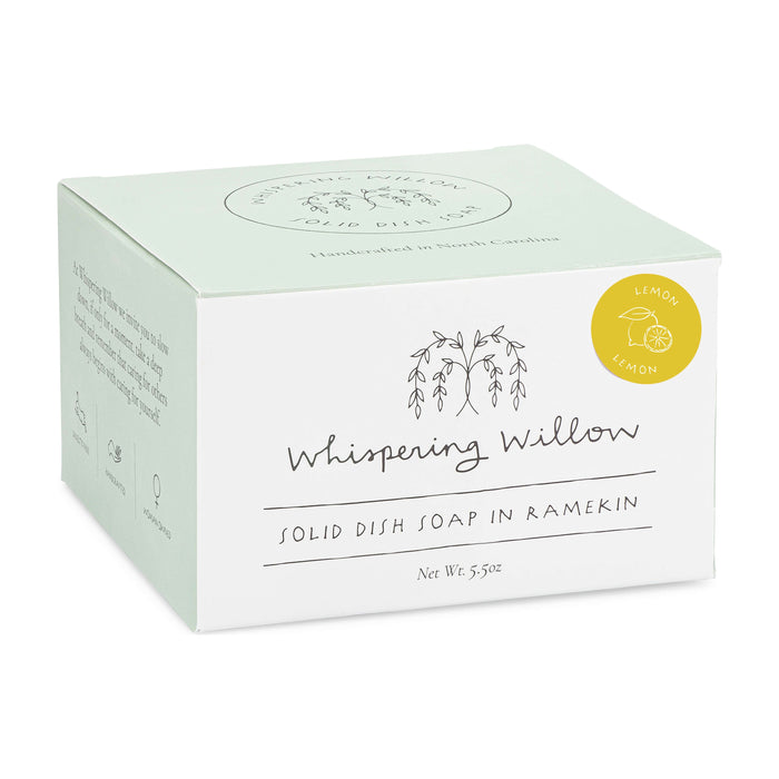 Whispering Willow - Lemon Solid Dish Soap in a Ramekin 4.5oz.