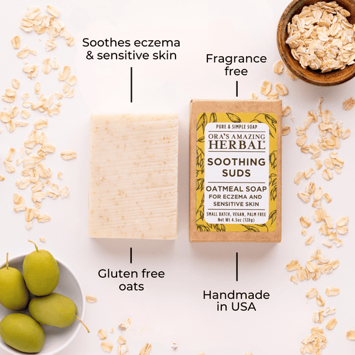 Ora's Amazing Herbal Soothing Suds Oatmeal Soap for Eczema & Sensitive Skin Soap