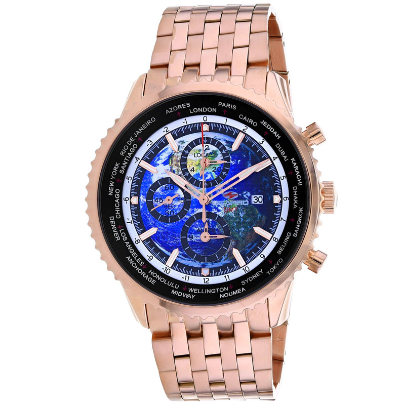 Bids.com Seapro Men's Meridian World Timer GMT Watches