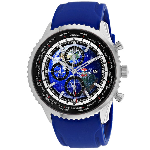Bids.com Seapro Men's Meridian World Timer GMT Watches