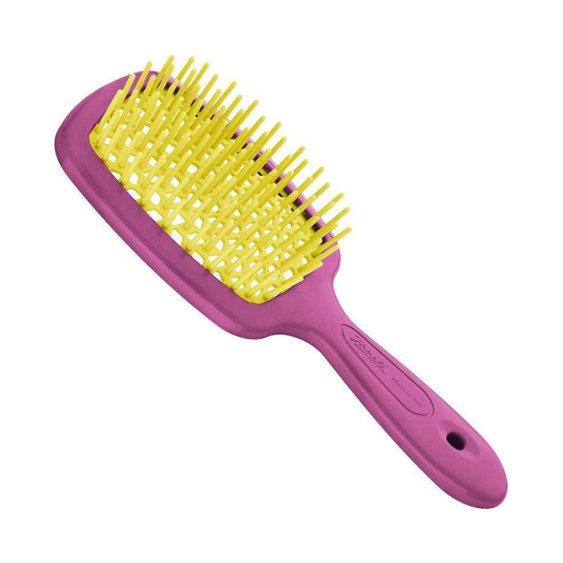 Janeke Janeke Superbrush Small Fuchsia/Yellow – Model No. 86SP234 FY- Hair Brush