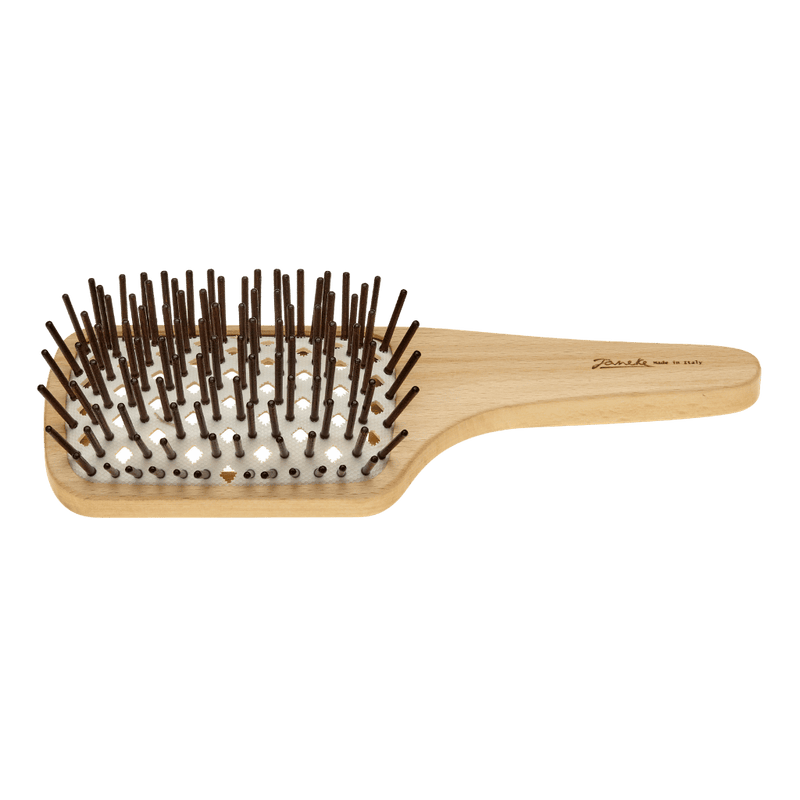 Janeke Wooden SuperBrush – Anti-Static Beech Wood Brush with Hornbeam Pins