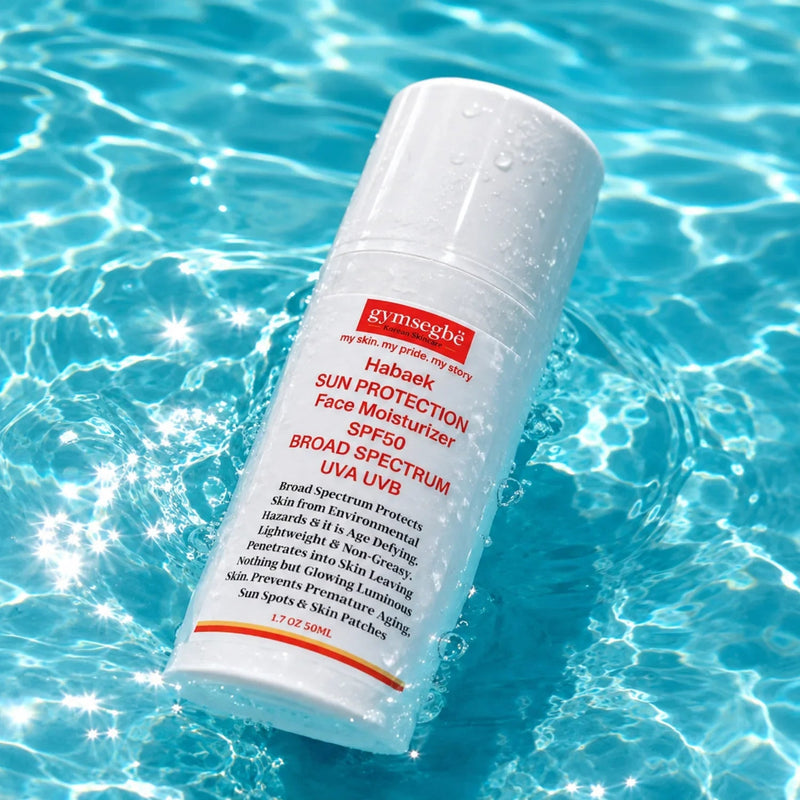 gymsegbë Habaek Sun Protection Face Moisturizer SPF50 | Peptides | Niacinamide SPF50 Anti-Aging Facial Medium Turquoise 1 Bottle,2 Bottles Save $1.99,3 Bottles Save $5.98,4 Bottles Save $6.97