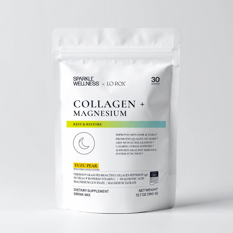 Sparkle Wellness Collagen + Magnesium Dietary Supplement Light Gray Honey Lemonade,Ginger Lime,Yuzu Pear,No Flavor
