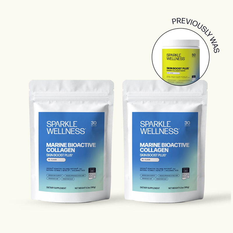 Sparkle Wellness Skin Boost Plus Marine Dietary Supplement Seashell No Flavor / 60 serves (2x 30-serves)