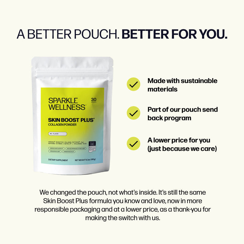 Sparkle Wellness Skin Boost Plus Dietary Supplement White Smoke Mixed Berry / 30-serve,Mixed Berry / 50-serve,Mixed Berry / 30-serve (Pouch),Chocolate / 30-serve,Chocolate / 50-serve,Chocolate / 30-serve (Pouch),Acai Lemonade / 30-serve,Acai Lemonade / 50-serve,Acai Lemonade / 30-serve (Pouch),No Flavor / 30-serve,No
