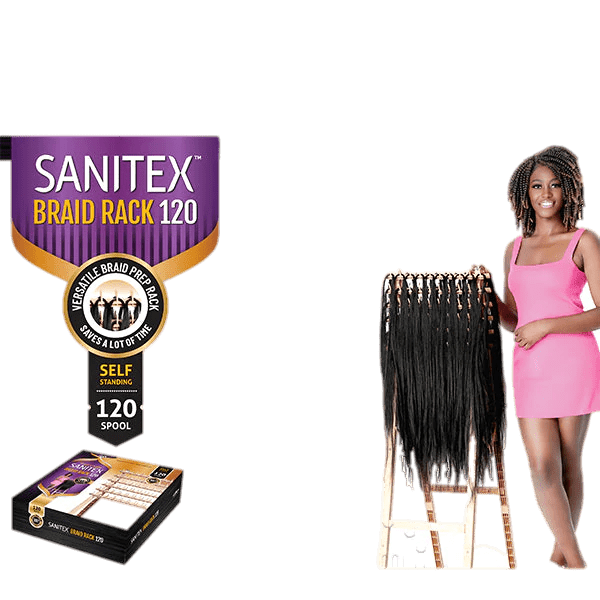VIP Extensions SPOOL WOODEN BRAIDING HAIR RACK/ SPOOL ORGANIZER Braid