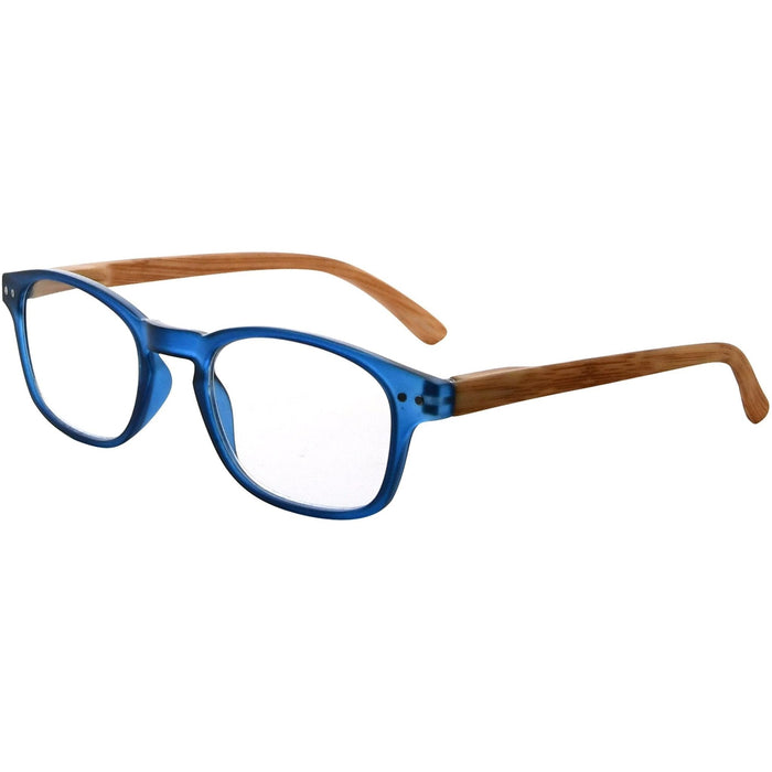 Eyekeeper.Com - Oval Stylish Wood-Grain Printed Arms Reading Glasses R034