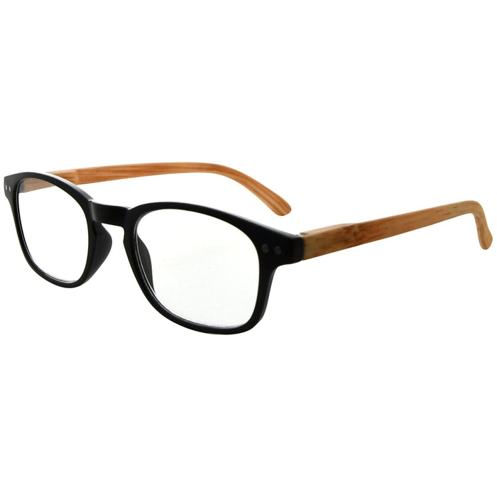 Eyekeeper.Com - Oval Stylish Wood-Grain Printed Arms Reading Glasses R034