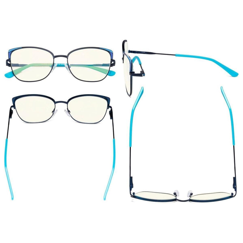 eyekeeper.com Stylish Classic Blue Light Filter Eyeglasses LX19032-BB40 Eyeglasses