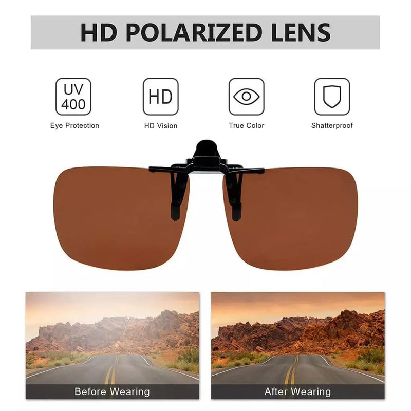 eyekeeper.com Square Flip up Polarized Clip on Sunglasses F69 (60MMx48MM) Sunglasses