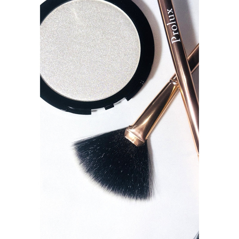 Prolux Cosmetics Rose Gold Fan Brush Fan Brush