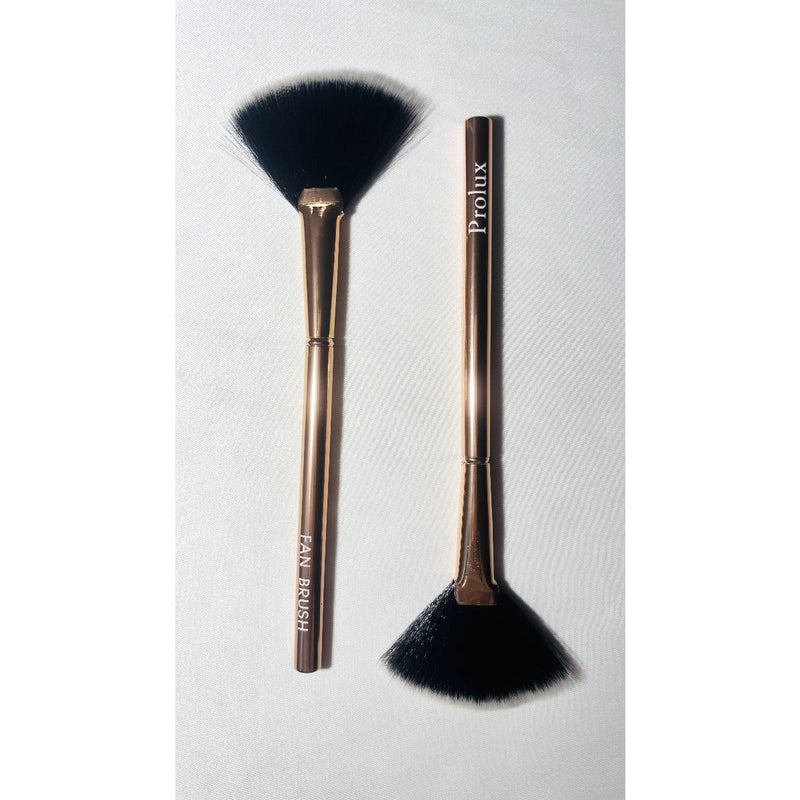 Prolux Cosmetics Rose Gold Fan Brush Fan Brush