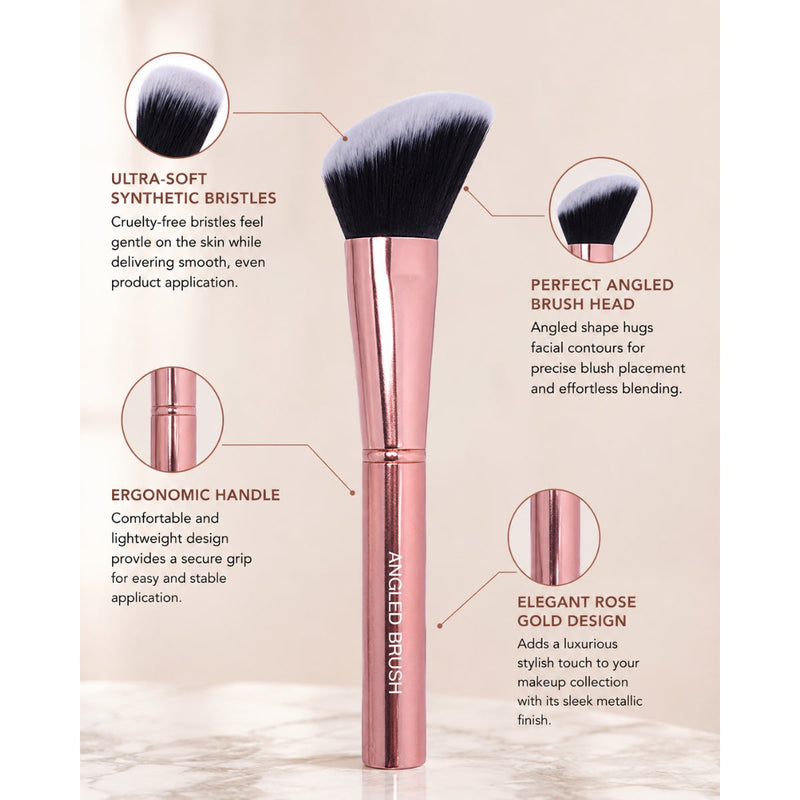 Prolux Cosmetics Rose Gold Angled Brush Angled brush