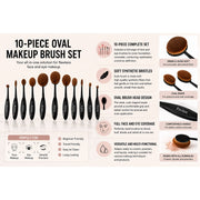 Prolux Cosmetics Oval Deluxe Brush Set Brush Set
