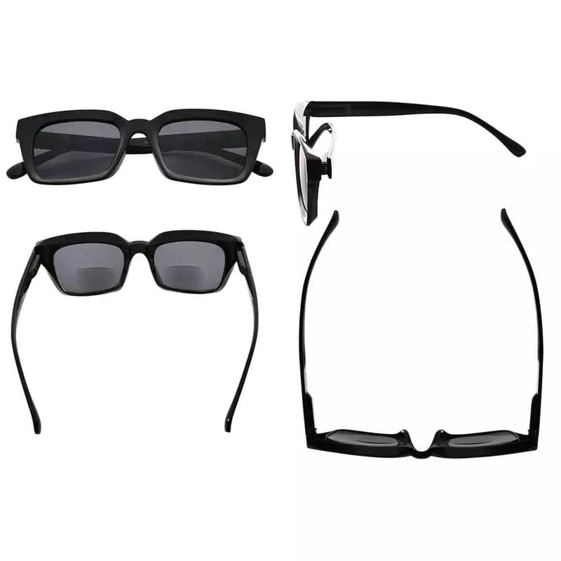 eyekeeper.com Square Reading Sunglasses Thicker Frame Bifocal Readers SBR9106 Sunglasses