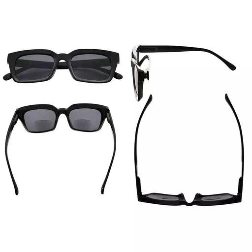 eyekeeper.com Square Reading Sunglasses Thicker Frame Bifocal Readers SBR9106 Sunglasses
