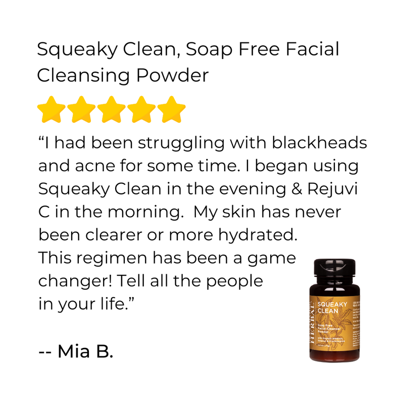 Ora's Amazing Herbal Squeaky Clean, Soap Free Facial Exfoliating Cleansing Powder