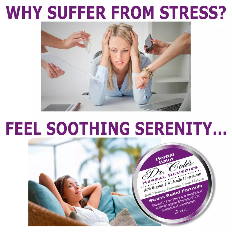 COLEHERBALS 29 - Dr. Cole’s Organic Stress Relief Herbal Balm Herbal