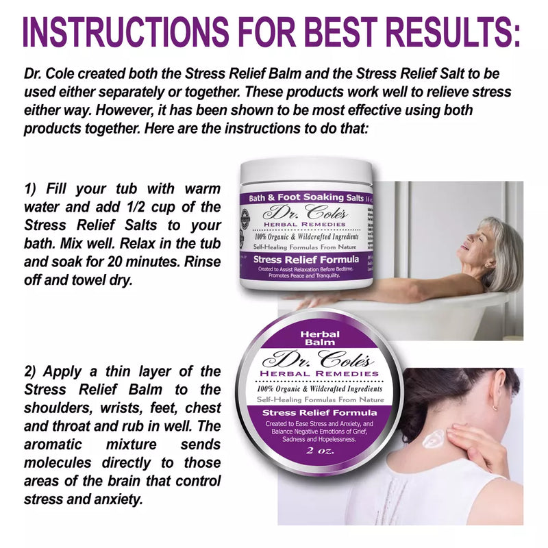 COLEHERBALS 29 - Dr. Cole’s Organic Stress Relief Herbal Balm Herbal