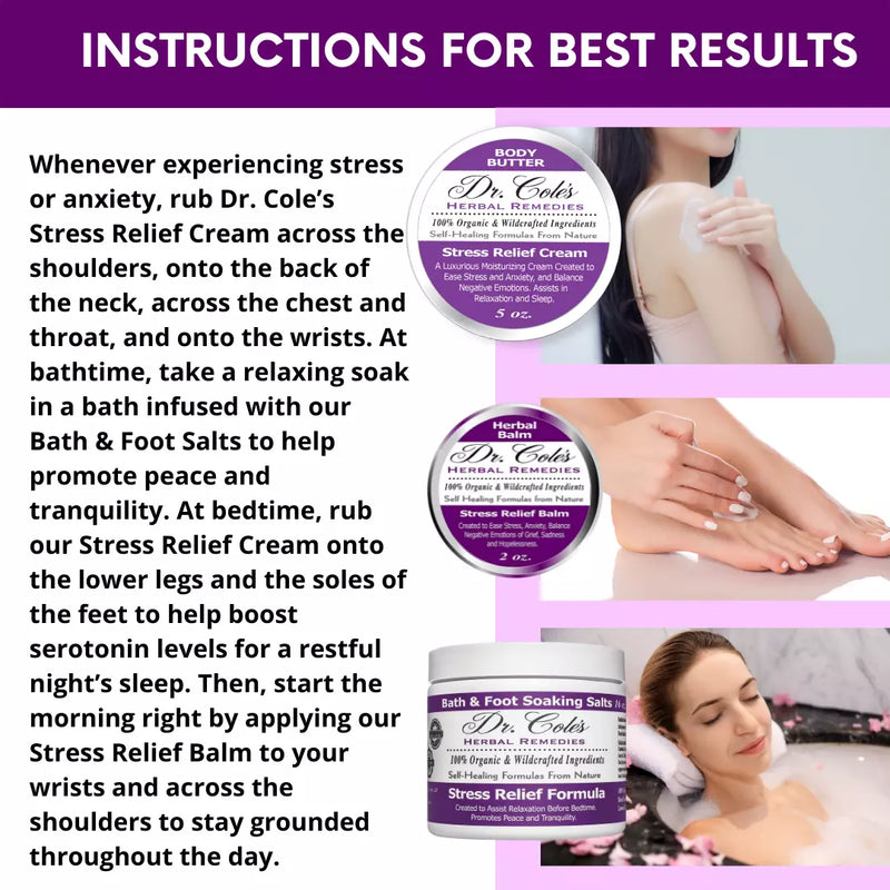 COLEHERBALS 29 - Dr. Cole’s Organic Stress Relief Herbal Balm Herbal