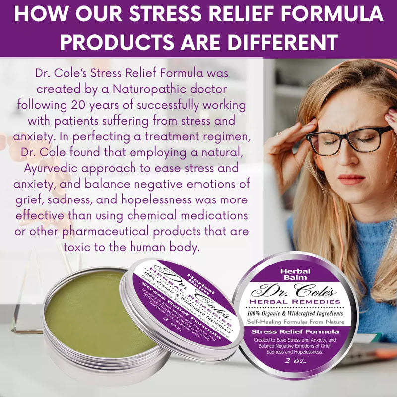 COLEHERBALS 29 - Dr. Cole’s Organic Stress Relief Herbal Balm Herbal