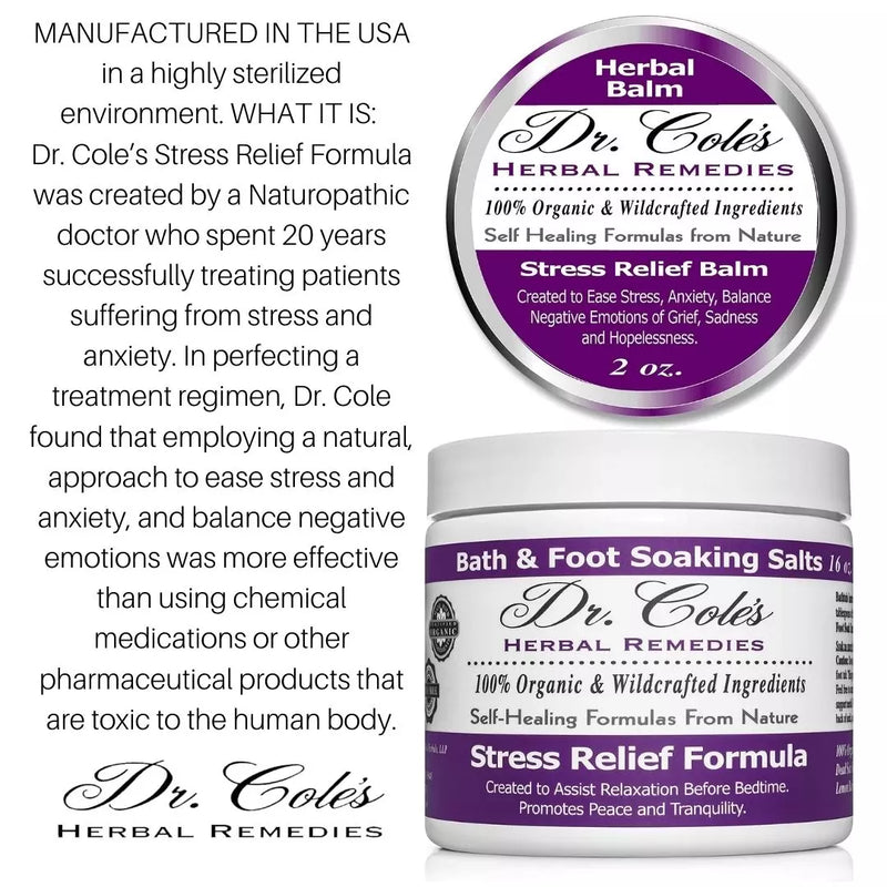 COLEHERBALS 31 - Dr. Cole's Stress Relief Soaking Salts Herbal