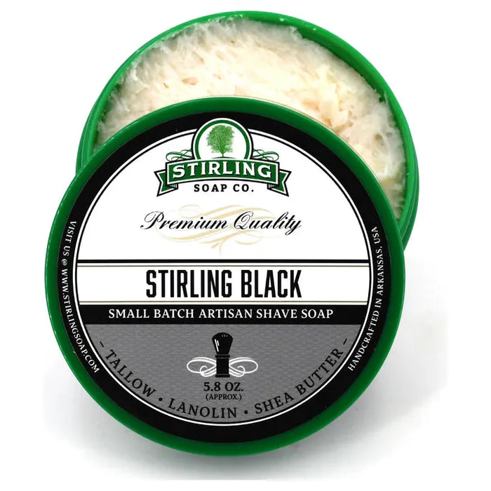 Stirling Soap Co. Stirling Black Shave Soap Jar 5.8 oz