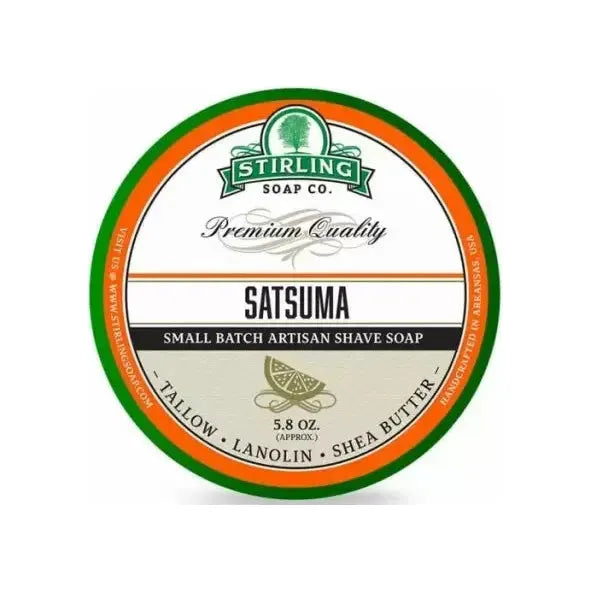 Stirling Soap Co. Satsuma Shave Soap Jar 5.8 oz