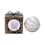 P R I N C I P L E Strawberry Champagne Bath Bomb – Luxurious & Hydrating Bath Experience Bath