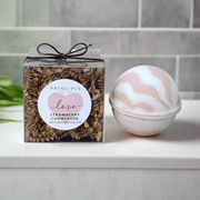 P R I N C I P L E Strawberry Champagne Bath Bomb – Luxurious & Hydrating Bath Experience Bath