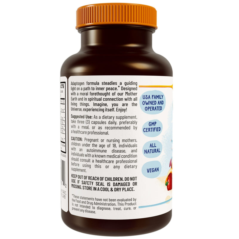 Hippie Farms Stress Support - Good Vibrations Blend - Ashwagandha, Lions Mane, & More Vitamins & Supplements