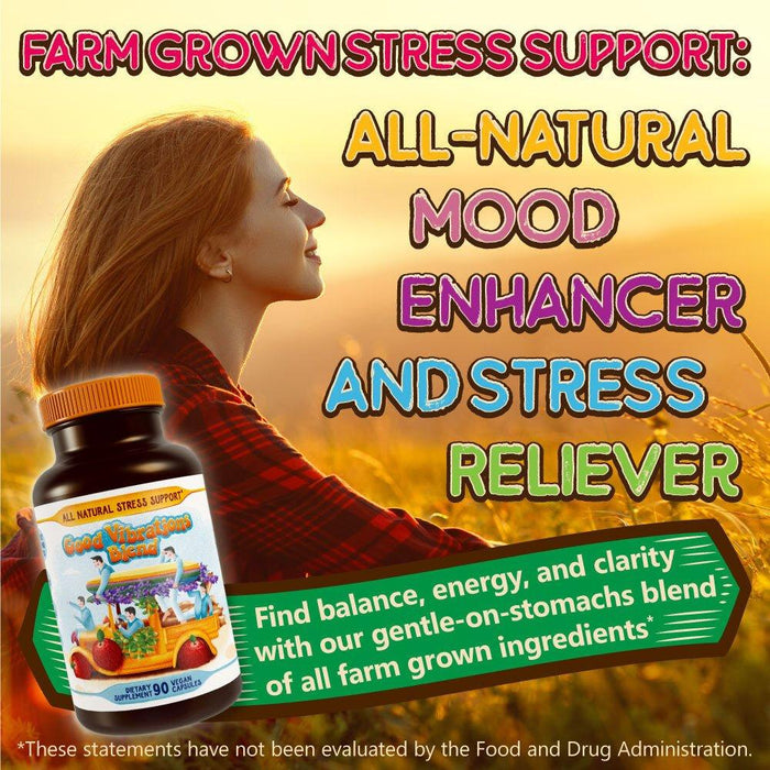 Hippie Farms - Hippie Farms - Stress Support - Good Vibrations Blend - Ashwagandha, Lions Mane, & More