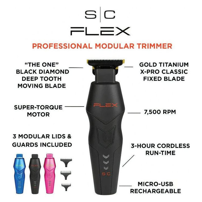 Stylecraft Pro Flex Professional Modular Super-Torque Motor Cordless Trimmer #Sc406M