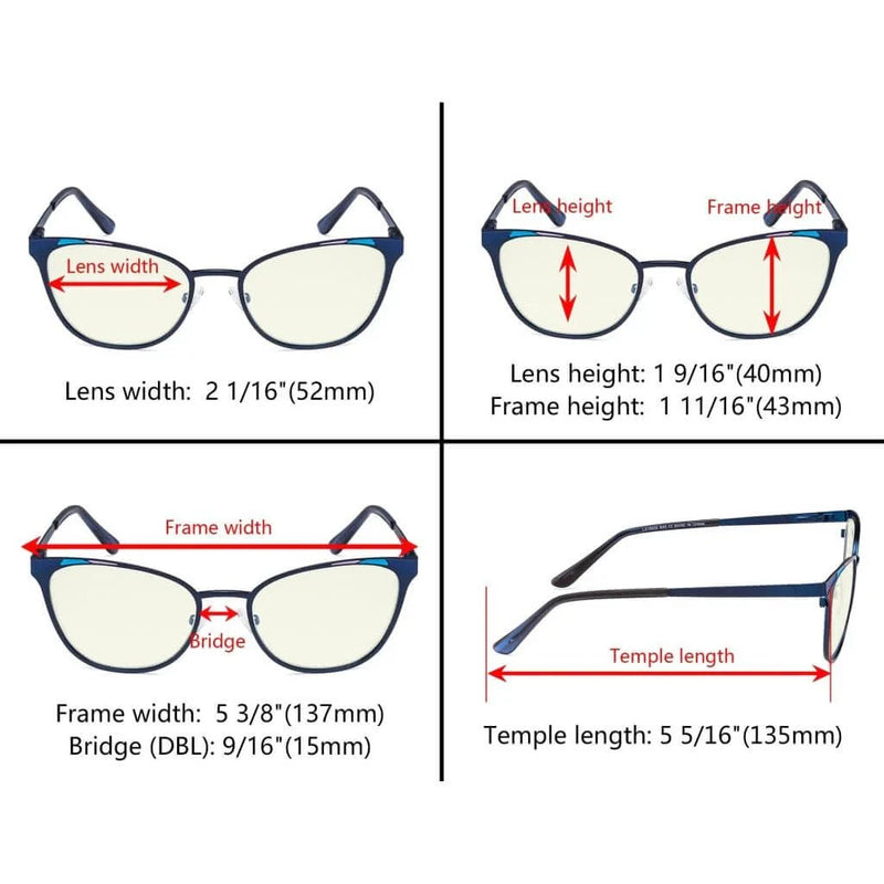 eyekeeper.com Stylish Blue Light Filter Eyeglasses LX19035-BB40 Eyeglasses