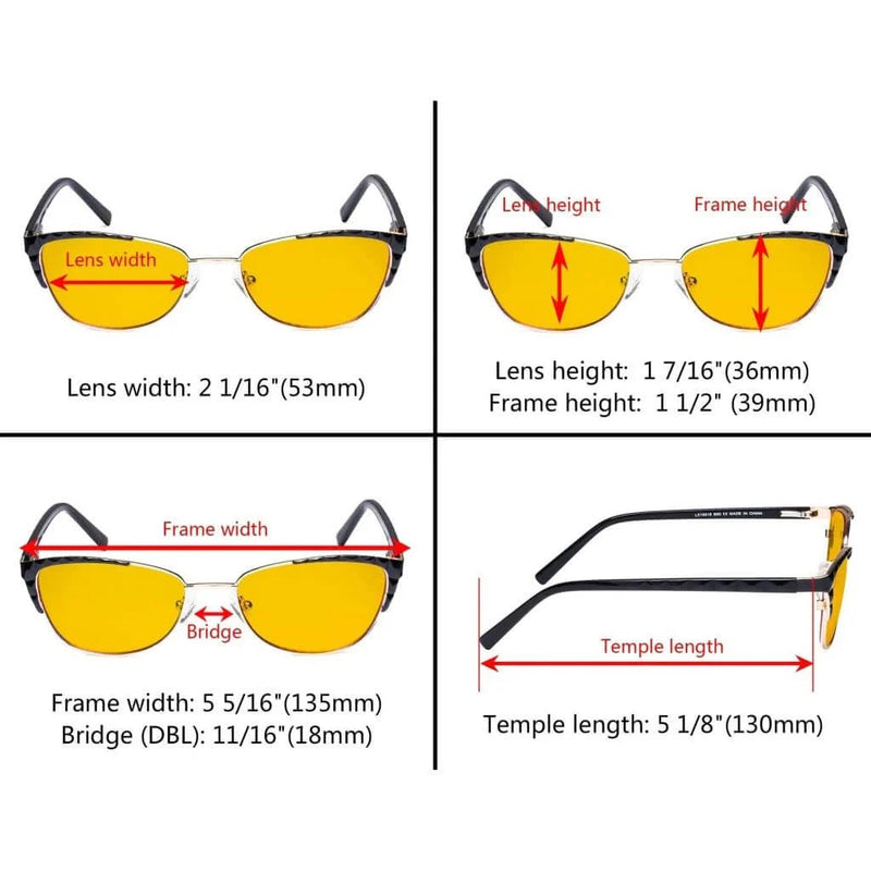 eyekeeper.com Stylish Cat-eye Blue Light Blocking Eyeglasses LX19016-BB90 Eyeglasses