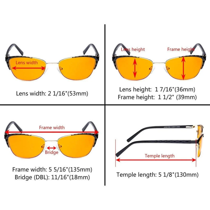 eyekeeper.com Stylish Cat-eye Blue Light Blocking Eyeglasses LX19016-BB98 Eyeglasses