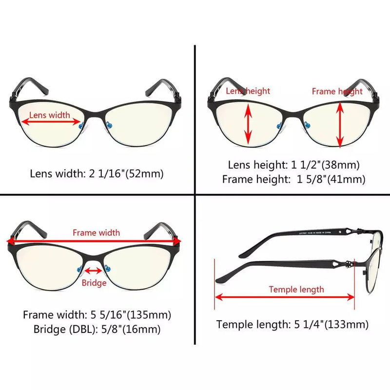 eyekeeper.com Stylish Cat-eye Blue Light Blocking Reading Glasses LX17021 Eyeglasses
