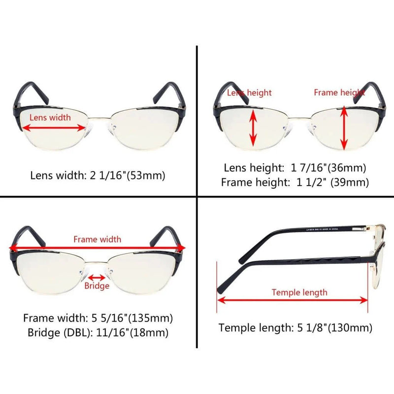 eyekeeper.com Stylish Cat-eye Blue Light Filter Eyeglasses LX19016-BB40 Eyeglasses