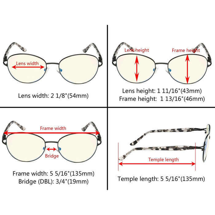 Eyekeeper - Cat-Eye Blue Light Blocking Reading Glasses Lx17017